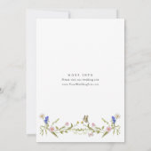 Eleganter Barockgarten Hochzeit der Blumen Einladung (Rückseite)