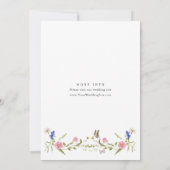 Eleganter Barockgarten Hochzeit der Blumen Einladung (Rückseite)