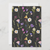 Eleganter Barockgarten Hochzeit der Blumen Einladung (Rückseite)