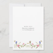 Eleganter Barockgarten Hochzeit der Blumen Einladung (Rückseite)