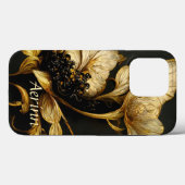 Eleganter Barockklassefall Schwarz & Gold Case-Mate iPhone Hülle (Rückseite (Horizontal))