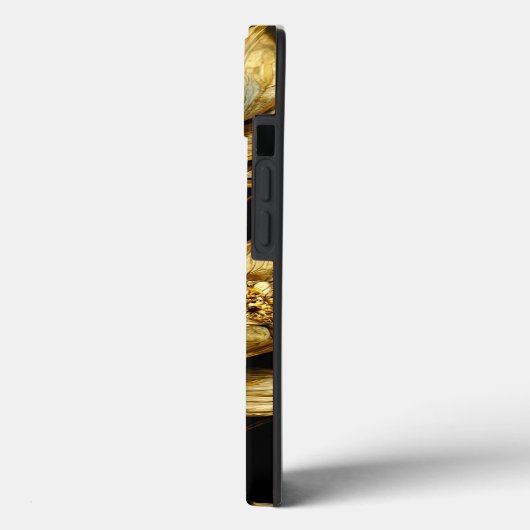 Eleganter Barockklassefall Schwarz & Gold Case-Mate iPhone Hülle (Rückseite / Links)