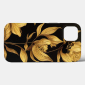 Eleganter Barockklassefall Schwarz & Gold Case-Mate iPhone Hülle (Rückseite (Horizontal))