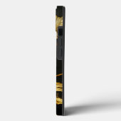 Eleganter Barockklassefall Schwarz & Gold Case-Mate iPhone Hülle (Rückseite / Links)