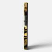 Eleganter Barockklassefall Schwarz & Gold Case-Mate iPhone Hülle (Rückseite / Links)