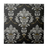 Eleganter Baroque Damask Fliese (Vorderseite)