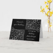 Eleganter Baroque Happy Birthday Karte (Gelbe Blume)