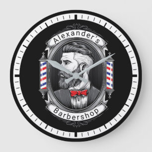 Eleganter Barting Man Thin Frame Große Wanduhr