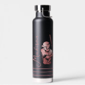 Eleganter Baseball-Personalisierter Skriptname Trinkflasche (Links)