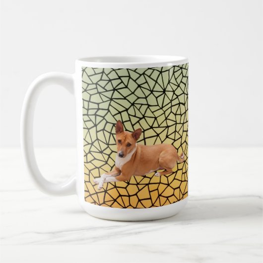 Eleganter Basenji-Hund Kaffeetasse (Links)
