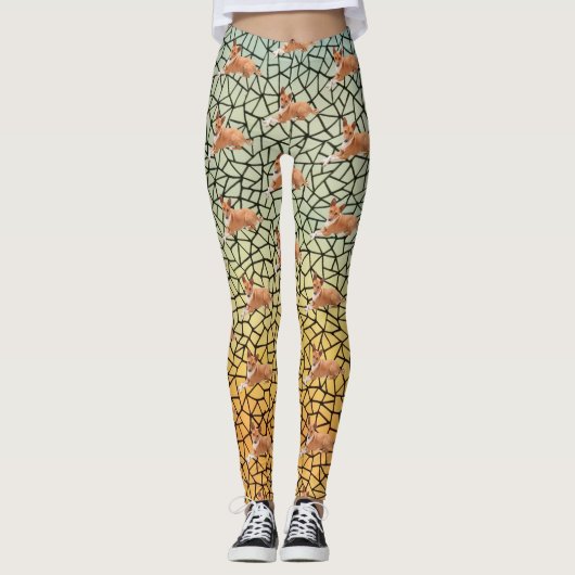 Eleganter Basenji-Hund  Leggings (Vorderseite)