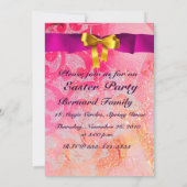 ELEGANTER BASKET,KIKEN,BLUME UND OSTEREIER EINLADUNG (Rückseite)