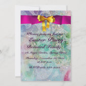 ELEGANTER BASKET,KIKEN,BLUME UND OSTEREIER EINLADUNG (Rückseite)