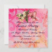 ELEGANTER BASKET,KIKEN,BLUME UND OSTEREIER EINLADUNG (Rückseite)