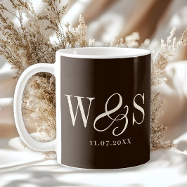 Eleganter Bauernhof Braun erste Hochzeitspaare Kaffeetasse