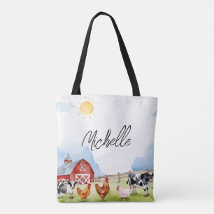 Eleganter Bauernhof Red Barnyard Farm Animal Custo Tasche
