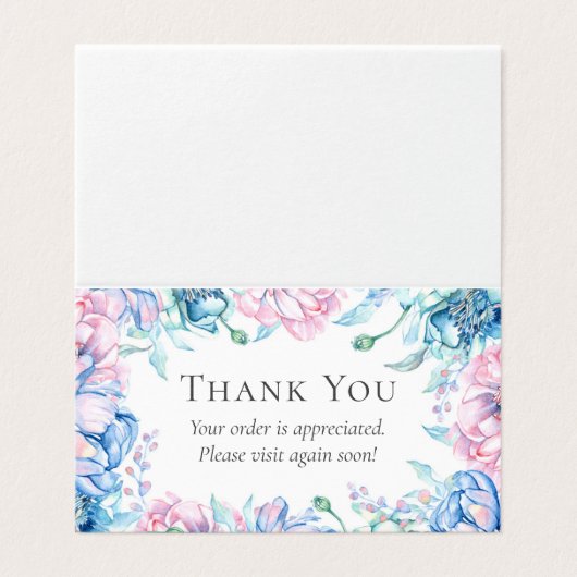 Eleganter Bauernhof Wasserfarbenflora Dankeschön K (Außenseite Aufgefaltet)