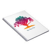 Eleganter Baum Aquarelleiche Monogramm Notizblock (Rechte Seite)