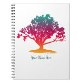 Eleganter Baum Aquarelleiche Monogramm Notizblock (Vorderseite)