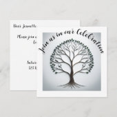 Eleganter Baum der Party Einladung (Vorne/Hinten)