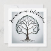 Eleganter Baum der Party Einladung (Vorderseite)