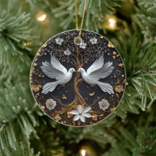Eleganter Baum des Lebens Weihnachtsschmuck mit we