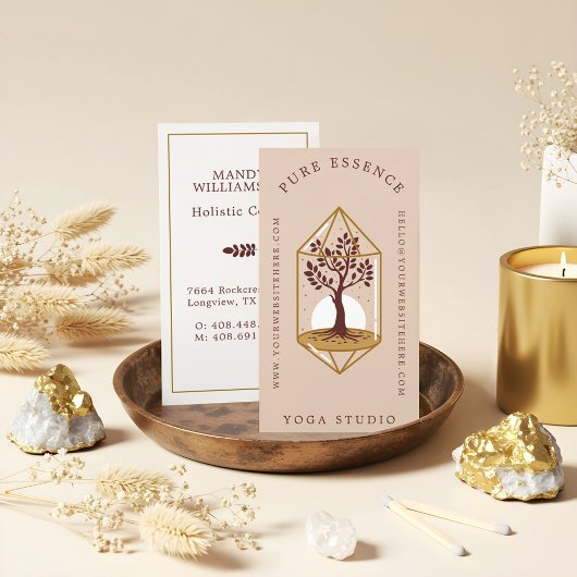 Eleganter Baum Kristallkuchendesign Visitenkarte