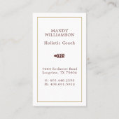 Eleganter Baum Kristallkuchendesign Visitenkarte (Rückseite)