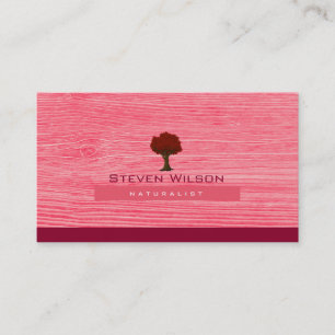 Eleganter Baum Pink Natur Waldgarten Landschaft Visitenkarte