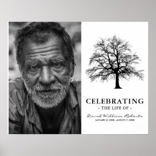Eleganter Baum   Trauererinnerungsfoto Poster