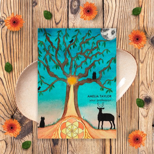 Eleganter Baum Visitenkarte