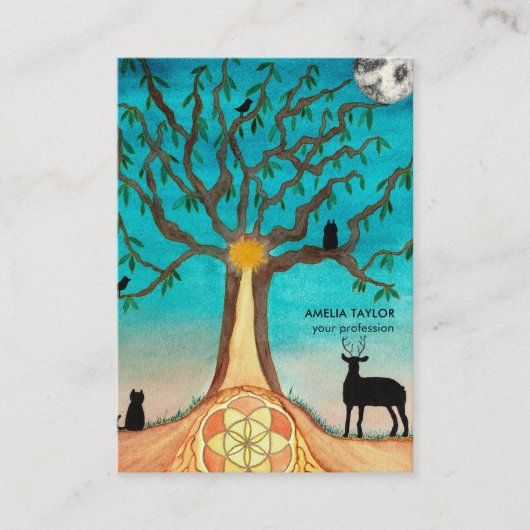 Eleganter Baum Visitenkarte (Vorderseite)