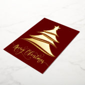 Eleganter Baum Weihnachten Folien Feiertagskarte (Gedreht)