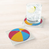 Eleganter Beach Ball Glass Untersetzer (Schrägansicht)