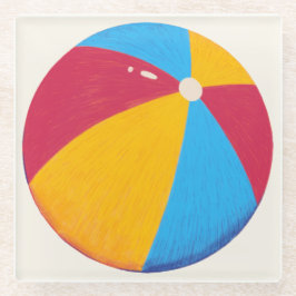 Eleganter Beach Ball Glass Untersetzer