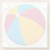 Eleganter Beach Ball Glass Untersetzer (Rückseite)