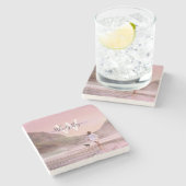 Eleganter Beach Scene Fotografy Stone Untersetzer (Seitenansicht)