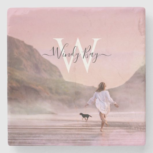 Eleganter Beach Scene Fotografy Stone Untersetzer (Vorderseite)