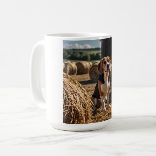 Eleganter Beagle Kaffee Tasse (Vorderseite Links)