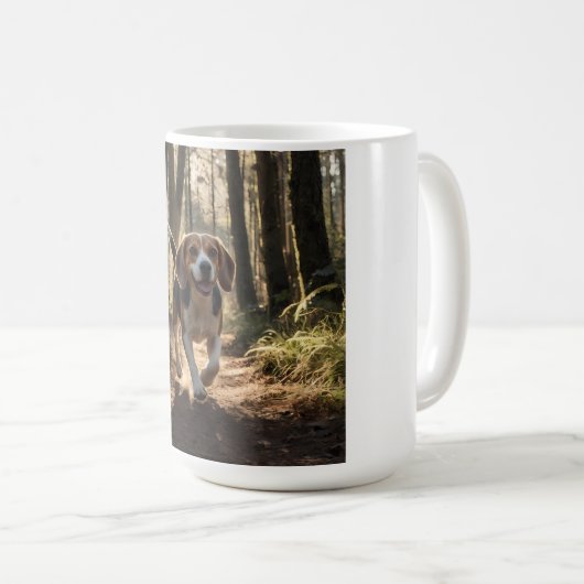 Eleganter Beagle Kaffee Tasse (VorderseiteRechts)