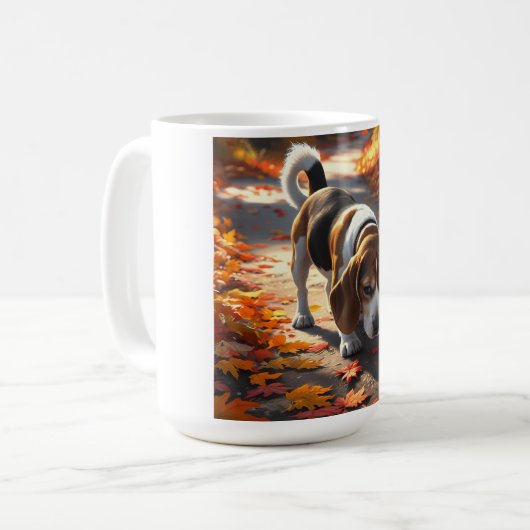 Eleganter Beagle Kaffee Tasse (Vorderseite Links)