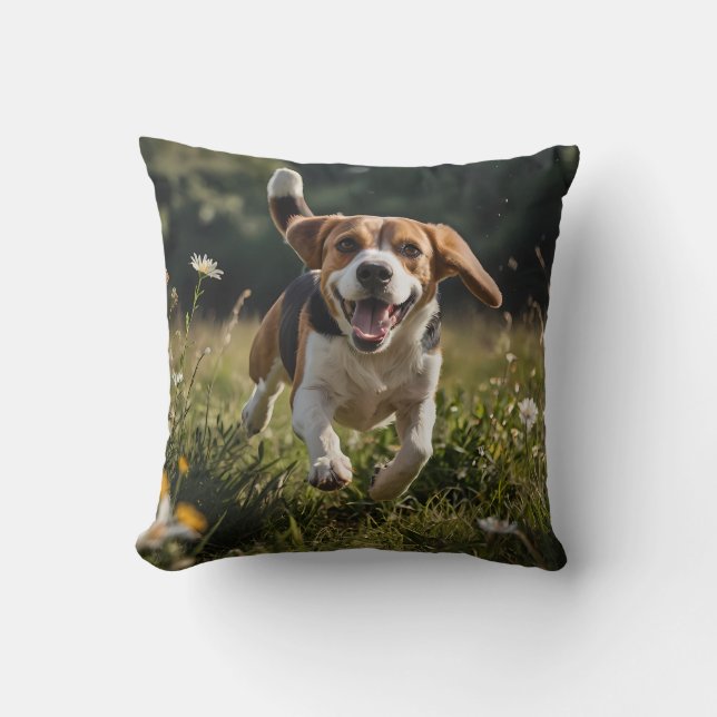 Eleganter Beagle-Kissen Kissen (Vorderseite)