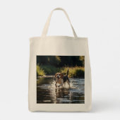 Eleganter Beagle Lebensmittelgeschäft Tasche (Rückseite)