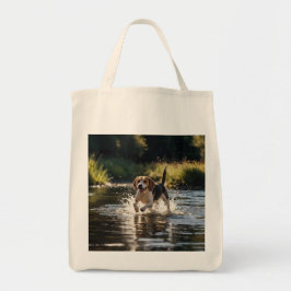Eleganter Beagle Lebensmittelgeschäft Tasche