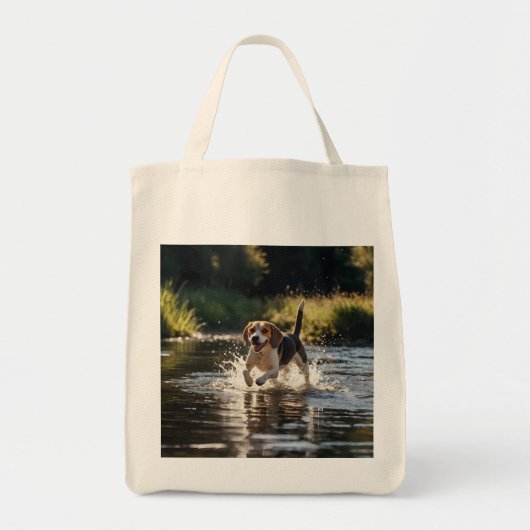Eleganter Beagle Lebensmittelgeschäft Tasche (Vorne)
