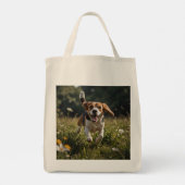 Eleganter Beagle Lebensmittelgeschäft Tasche (Rückseite)