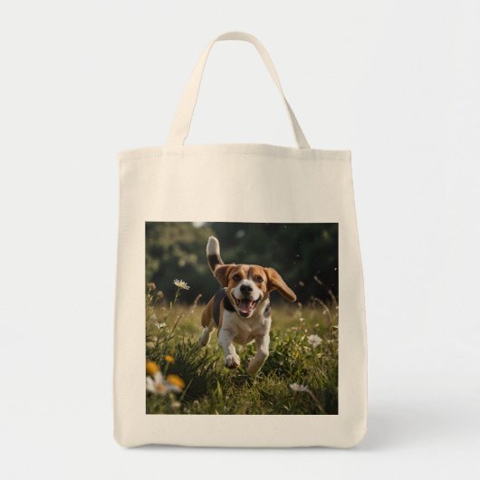 Eleganter Beagle Lebensmittelgeschäft Tasche (Vorne)