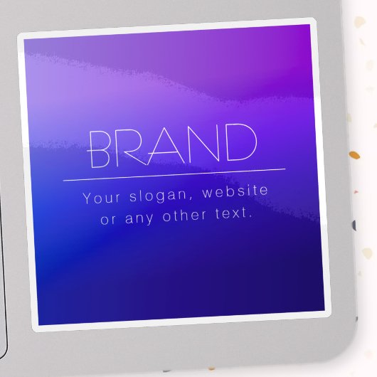 Eleganter bearbeitbarer Text und moderne Lila Farb Aufkleber