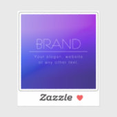 Eleganter bearbeitbarer Text und moderne Lila Farb Aufkleber (Blatt)