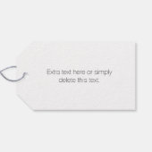 Eleganter bearbeitbarer Text und moderne Lila Farb Geschenkanhänger (Rückseite Horizontal)